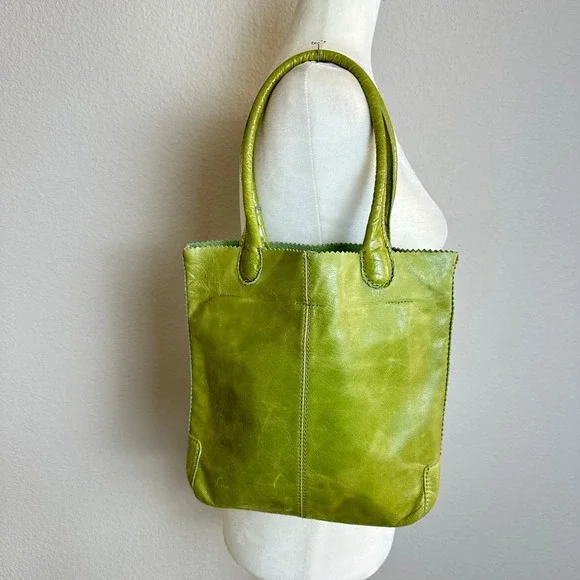 Hobo The Original Regan Top Grain Leather Tote Bag Leaf Green VI-35041LEAF NEW - Picture 4 of 9